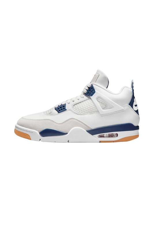 Tênis Nike Air Jordan 4 x SB Branco/Azul Marinho DR5415 - 100 - NewSkull