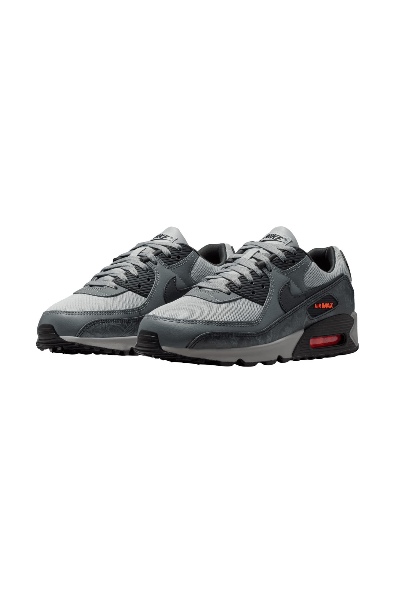 Tênis Nike Air Max 90 Premium Hyper Crimson and Black Cinza/Preto IQ0172-900 - NewSkull