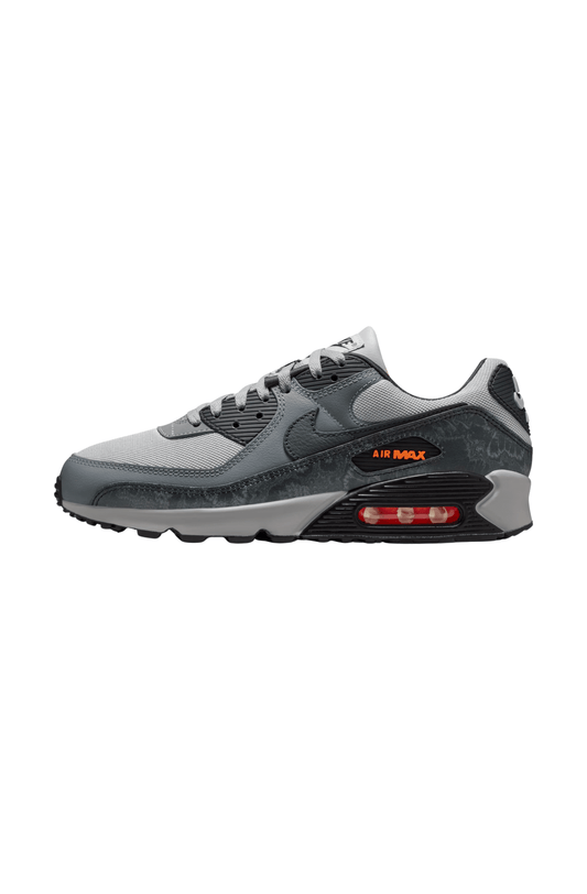 Tênis Nike Air Max 90 Premium Hyper Crimson and Black Cinza/Preto IQ0172-900 - NewSkull