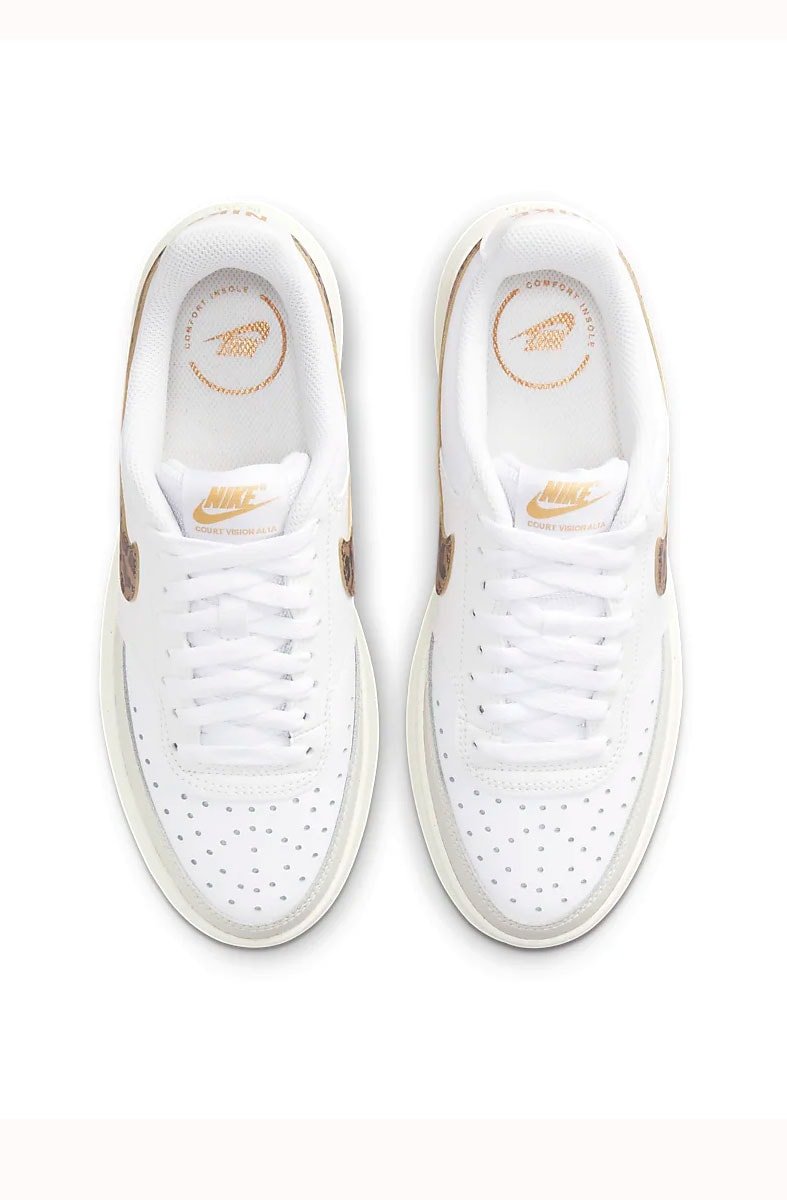 Tênis Nike Court Vision Alta Leopard Feminino Branco/Bege - NewSkull