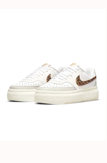 Tênis Nike Court Vision Alta Leopard Feminino Branco/Bege - NewSkull