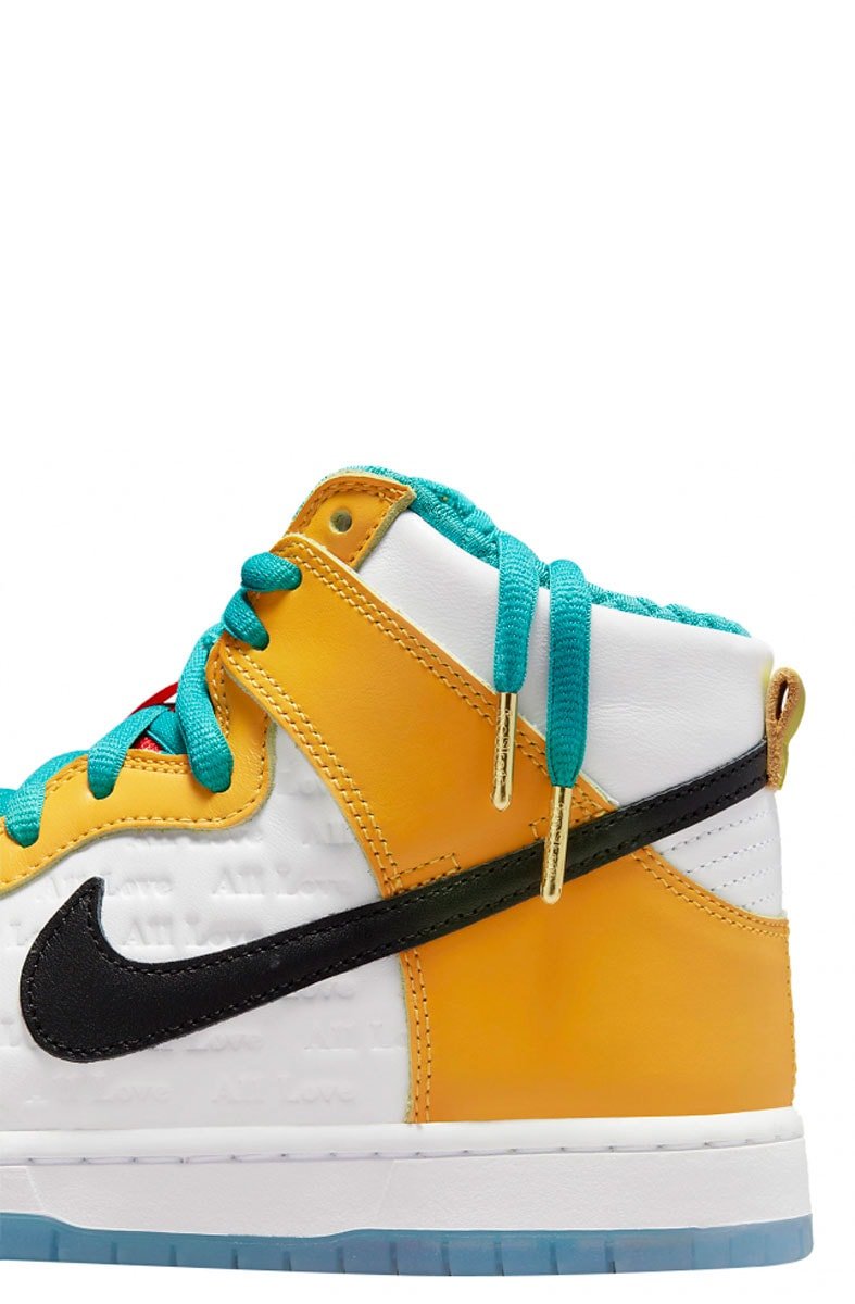 Tênis Nike SB Dunk High Pro x froSkate "All Love, No Hate" Branco/Colorido DH7778 - 100 - NewSkull