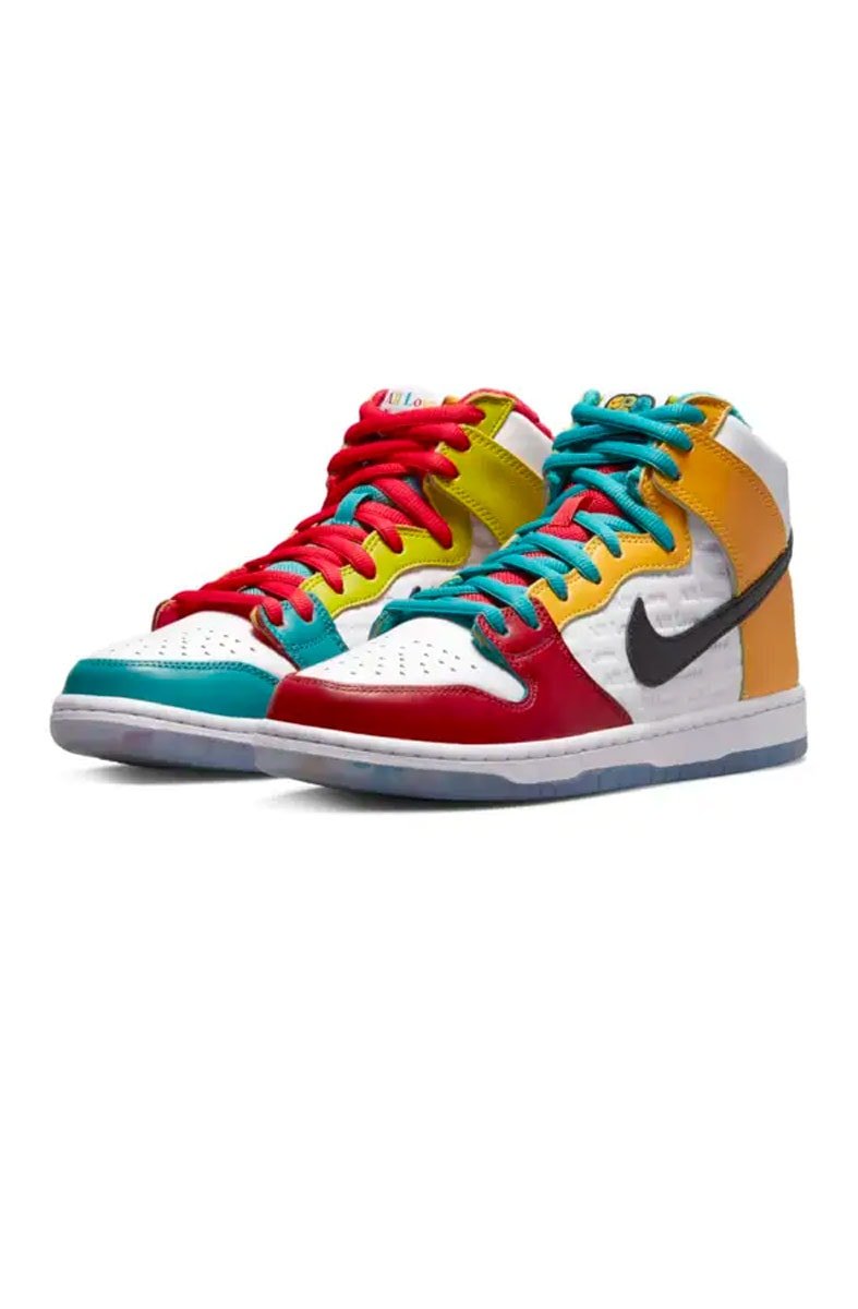 Tênis Nike SB Dunk High Pro x froSkate "All Love, No Hate" Branco/Colorido DH7778 - 100 - NewSkull