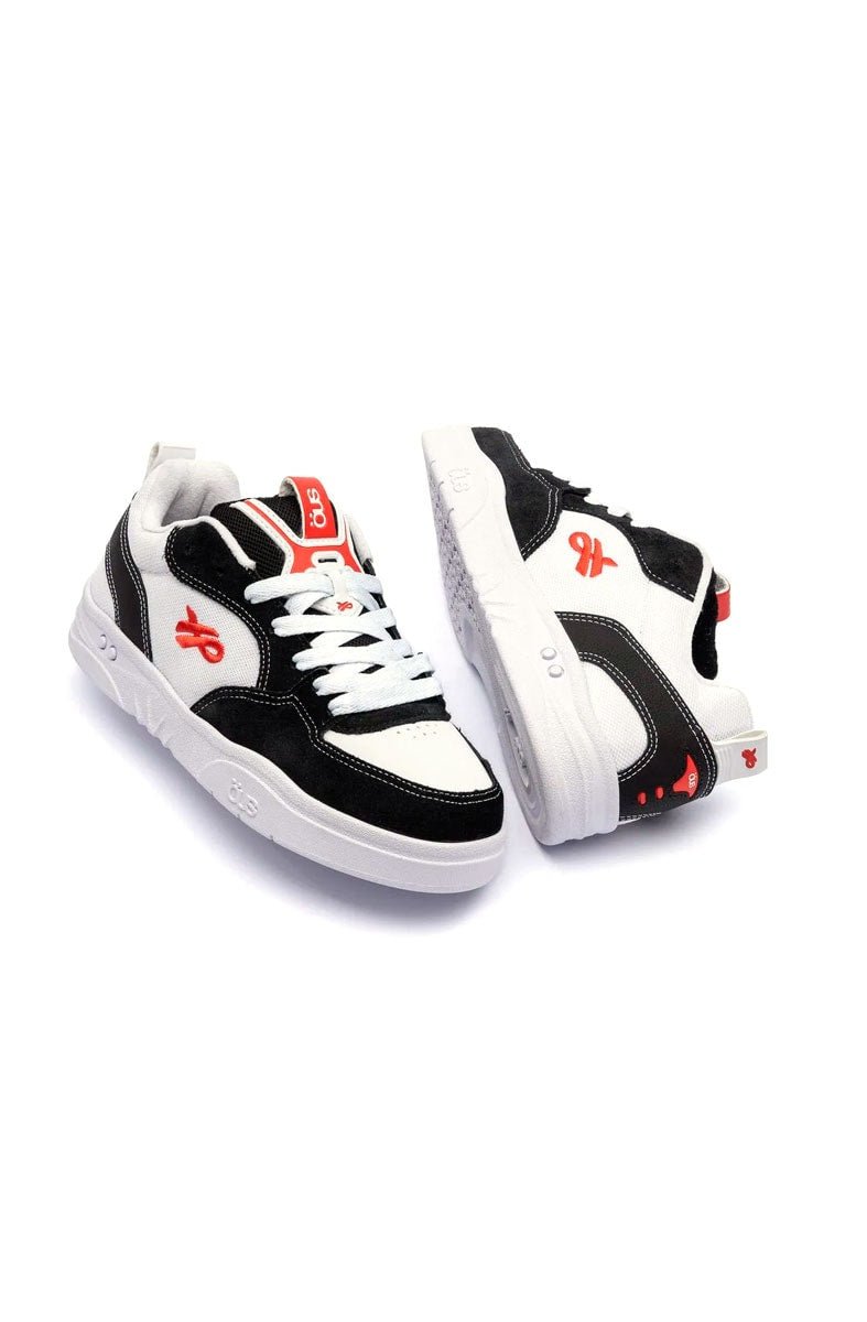 Tenis OUS Fluente Essencial Branco/Preto/Vermelho 350040 - 03 - NewSkull