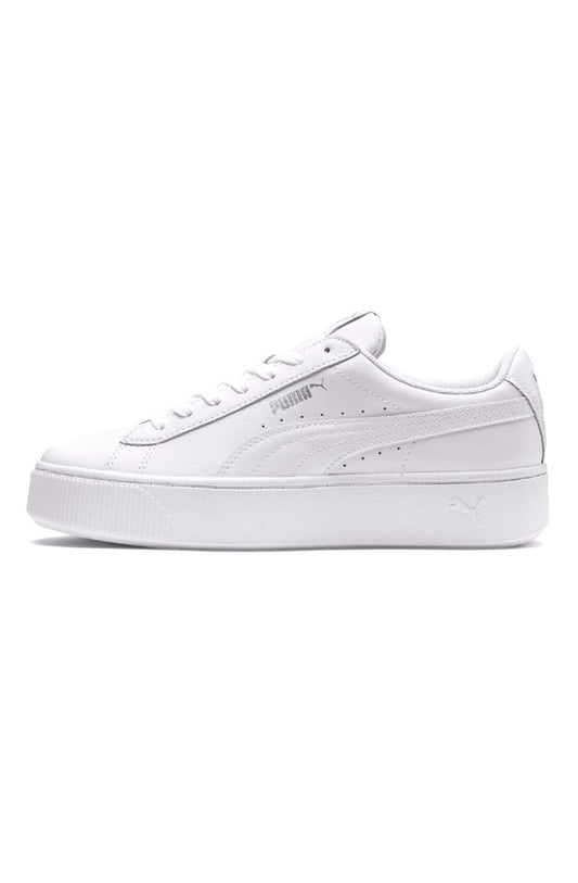 Tênis Puma Vikky Platform Stacked Couro Feminino Branco - NewSkull