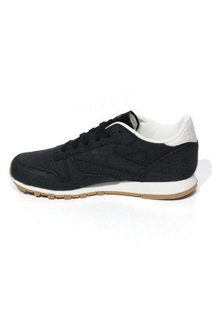 Tênis Reebok Classic Leather Exotics Black/Chalk Feminino Preto - NewSkull