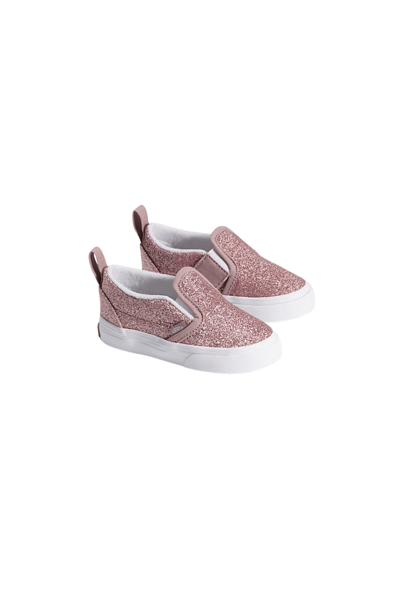 Tênis Vans Slip-On V Infantil Glitter Rosa VN000D0TFSL - NewSkull