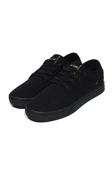Tênis Vibe Roots Preto Dourado - NewSkull