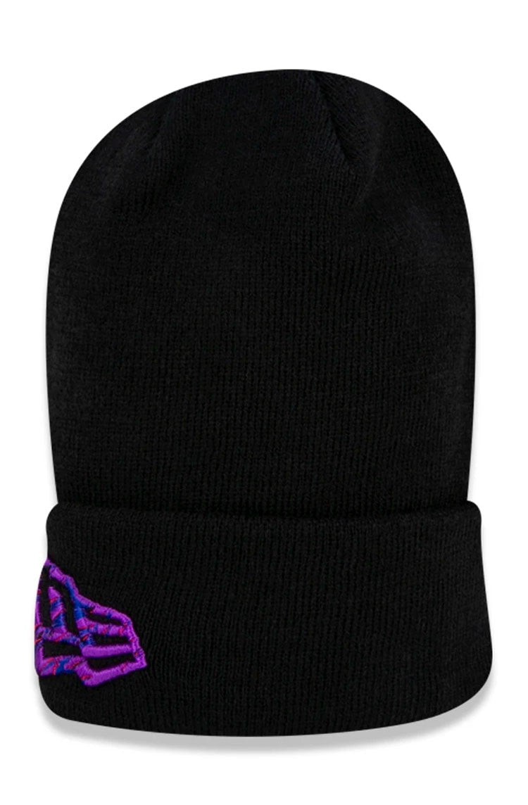 Touca Gorro New Era Flag Preta/Lilas - NewSkull