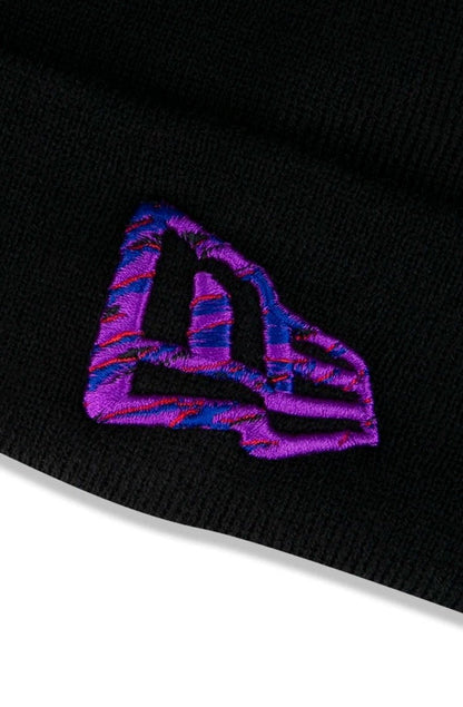 Touca Gorro New Era Flag Preta/Lilas - NewSkull
