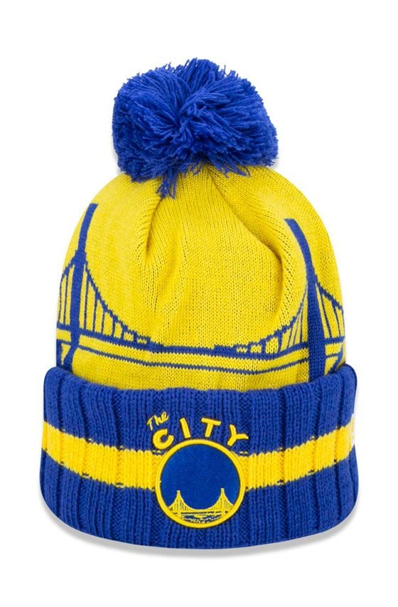 Touca Gorro New Era Golden State Warriors Nba Global Collection Amarelo/Azul - NewSkull