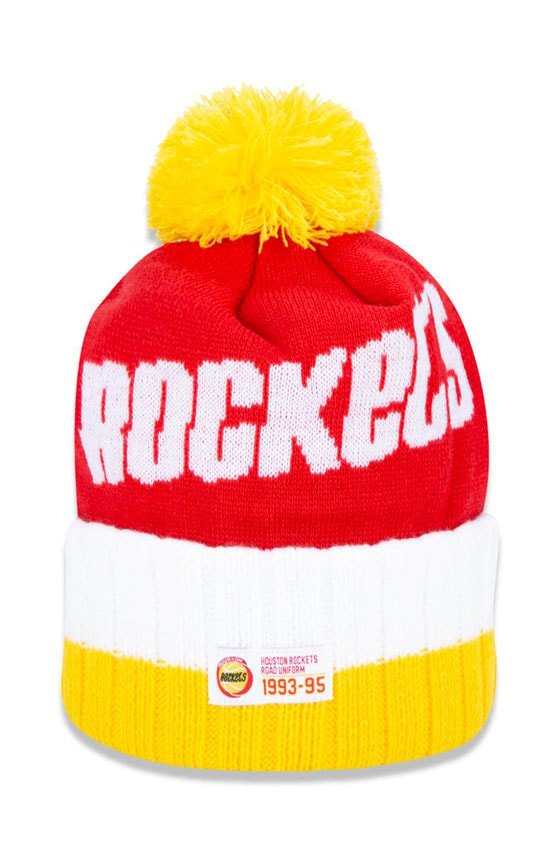 Touca Gorro New Era Houston Rockets Nba Global Collection Amarelo/Vermelho - NewSkull