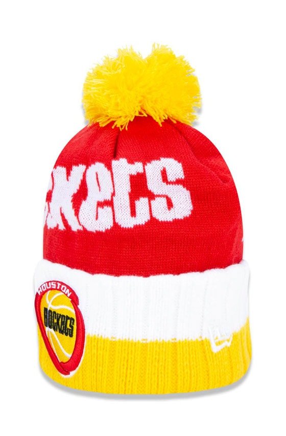 Touca Gorro New Era Houston Rockets Nba Global Collection Amarelo/Vermelho - NewSkull