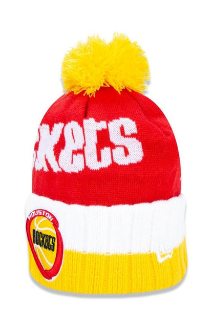 Touca Gorro New Era Houston Rockets Nba Global Collection Amarelo/Vermelho - NewSkull