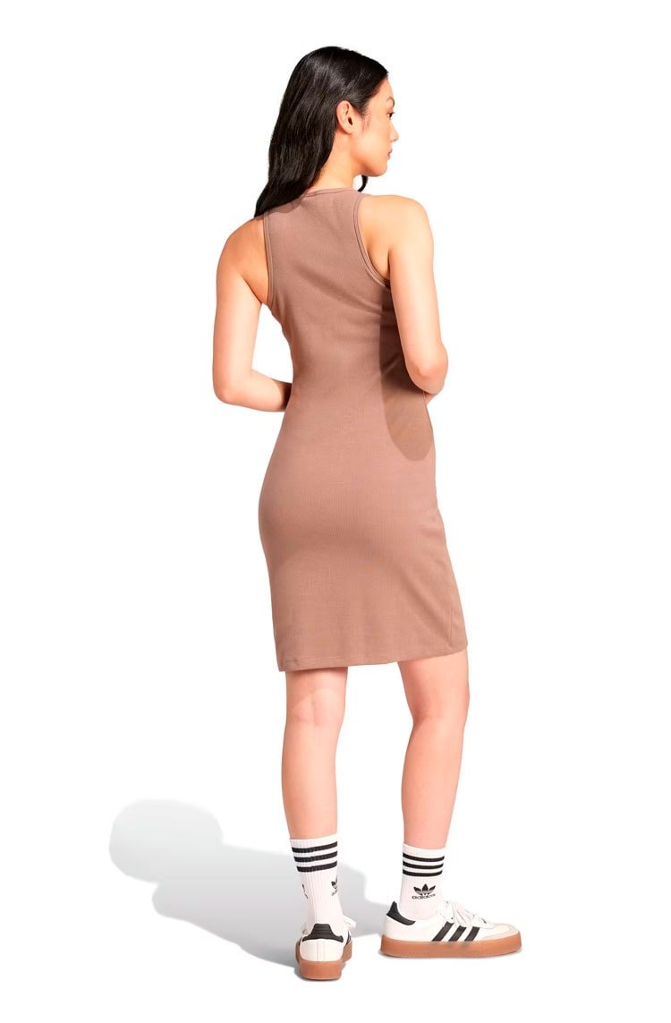 Vestido Adidas Canelado Essentials Marrom - NewSkull