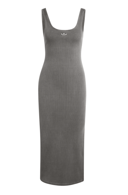 Vestido Adidas Essentials Rib Tank Maxi Dress Washed Cinza - NewSkull