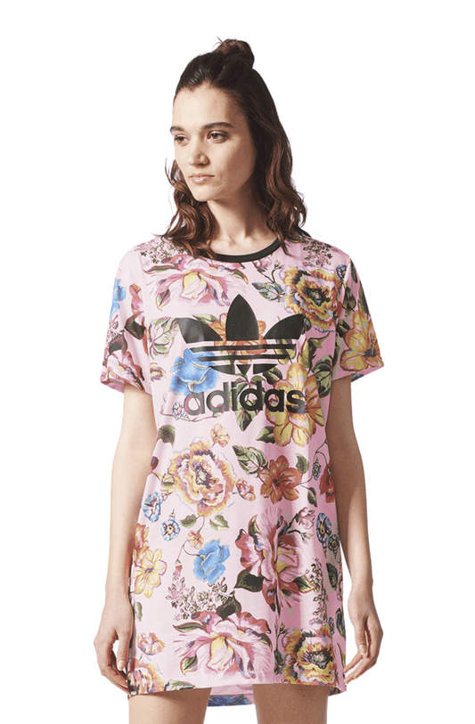 Vestido Adidas Floral L Feminino Rosa - NewSkull