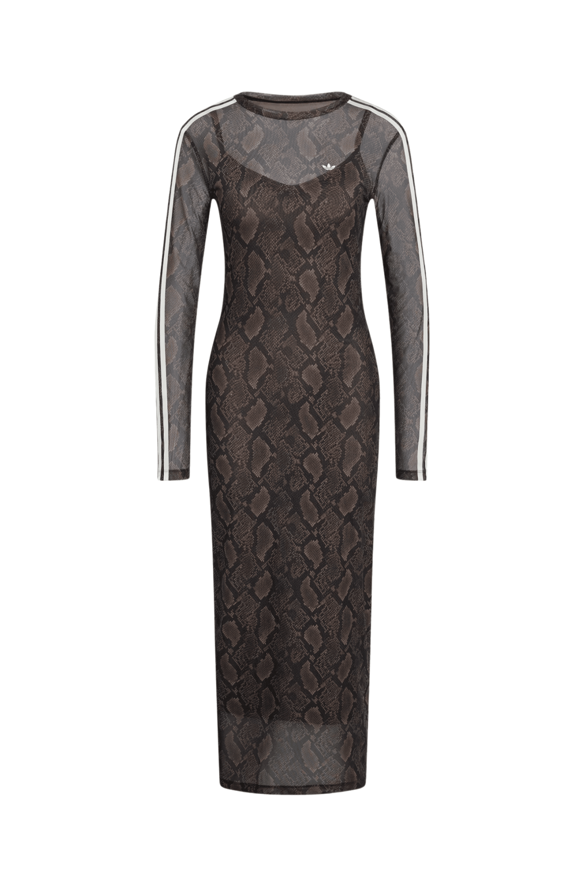 Vestido Adidas Snake Print Long Dress Marrom/Branco - NewSkull