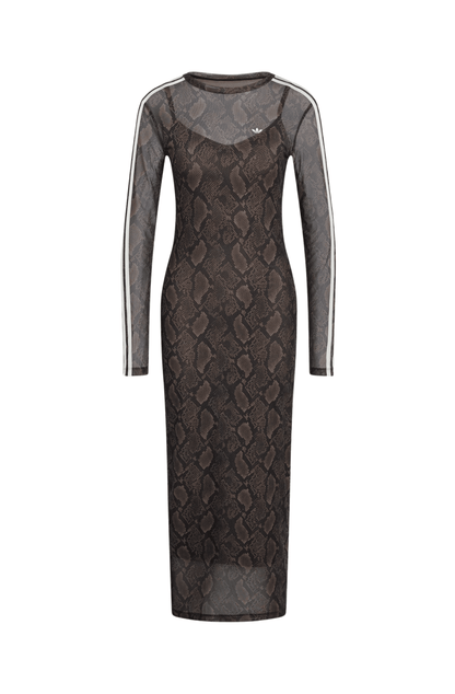 Vestido Adidas Snake Print Long Dress Marrom/Branco - NewSkull