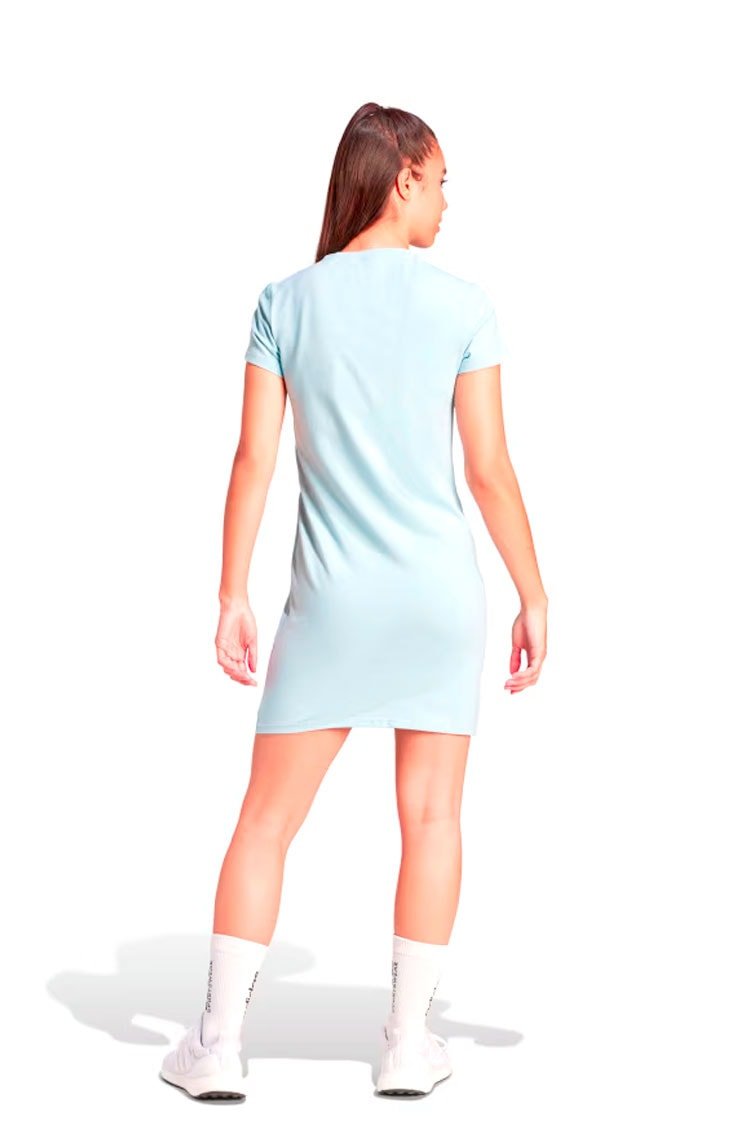 Vestido Camiseta Adidas Essentials 3 - stripes Azul Claro - NewSkull