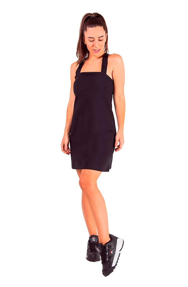 Vestido Fila Euro Tour Feminino Preto/Preto - NewSkull